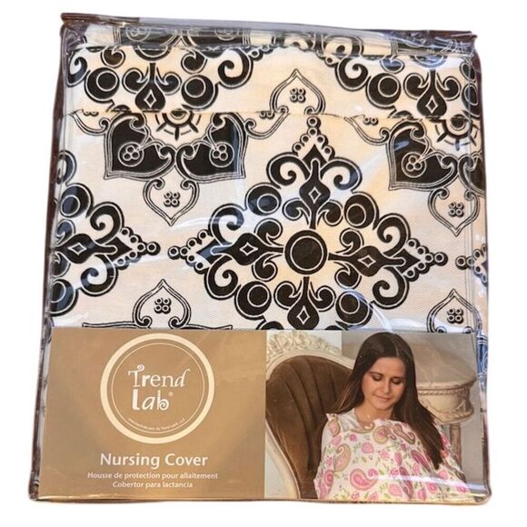 Trend Lab Nursing Cover Black Adjustable Neck Strap - Picture 1 of 7